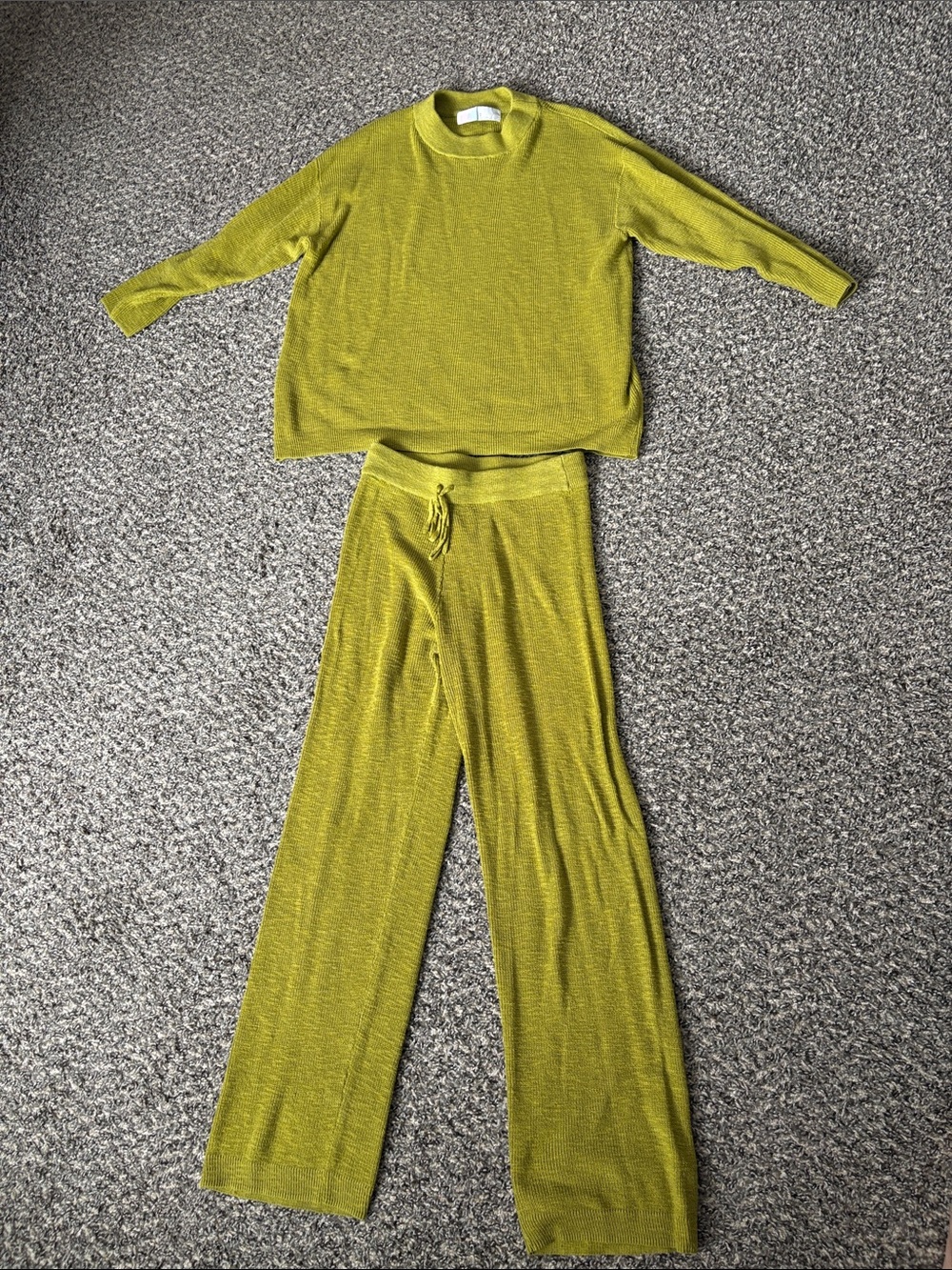 Free People Beach Olive Green Knit Set